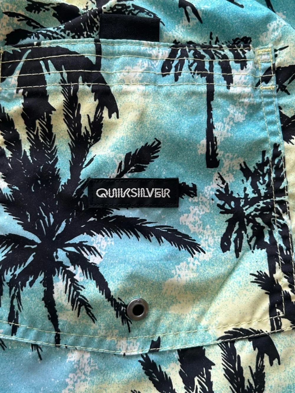 Men’s Quiksilver Black Palm Print Board Shorts